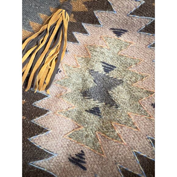 Aztec Print Woven Saddle Blanket Tote Bag Purse South Western Bohemian Boho - Picture 3 of 7